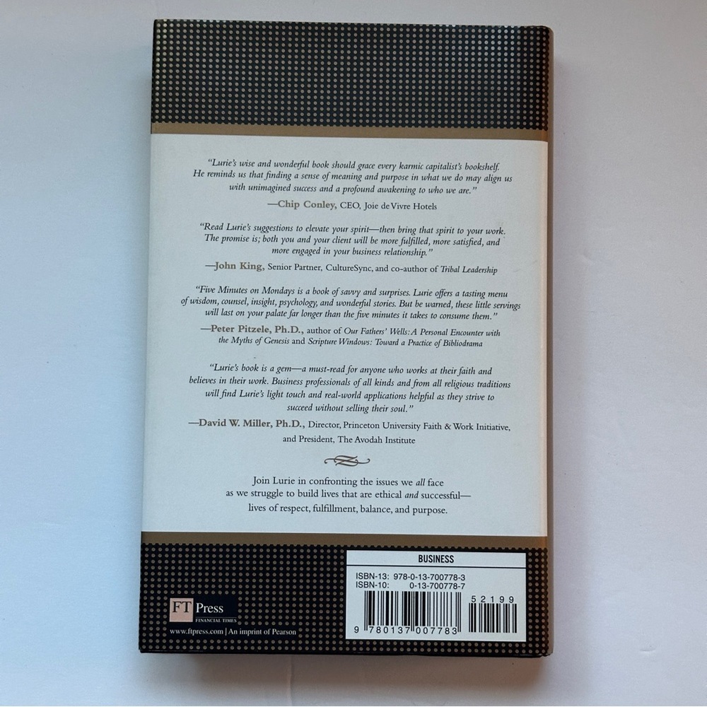 🟢 Five Minutes on Monday by Alan Lurie | Self-help, Workplace | Hardcover Book - Picture 3 of 11